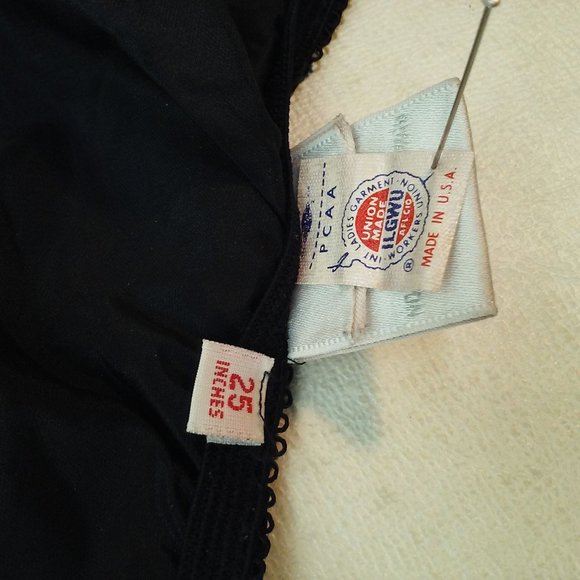 Vintage 70s-80s Nordstrom Half Slip-Skirt -M(25") Union Tag Scalloped Trim Slit - Picture 8 of 9